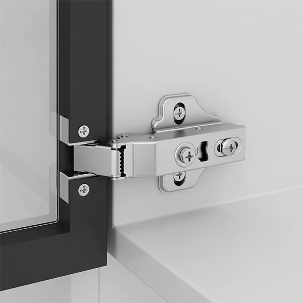 Clip-on Soft Closing Furniture Cabinet Aluminum Frame Hinge(One-way) F11