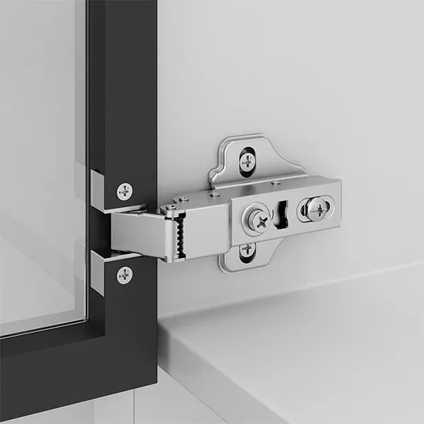 Clip-on Soft Closing Furniture Cabinet Aluminum Frame Hinge(One-way) F11