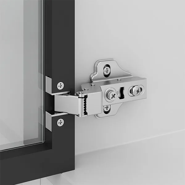 Clip-on Soft Closing Furniture Cabinet Aluminum Frame Hinge(One-way) F11