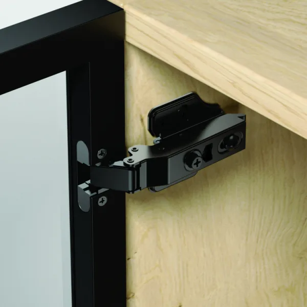 Clip-on Soft Closing Furniture Cabinet Aluminum Frame Hinge(One-way) F11