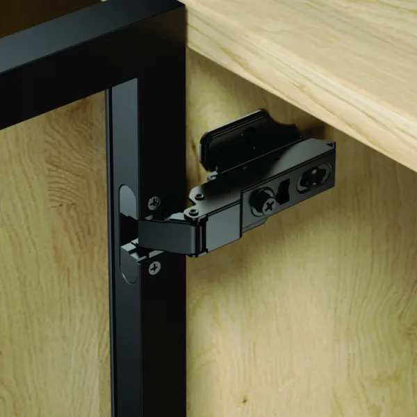 Clip-on Soft Closing Furniture Cabinet Aluminum Frame Hinge(One-way) F11