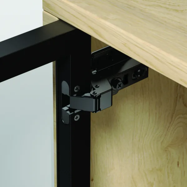 Clip-on Soft Closing Furniture Cabinet Aluminum Frame Hinge(One-way) F11