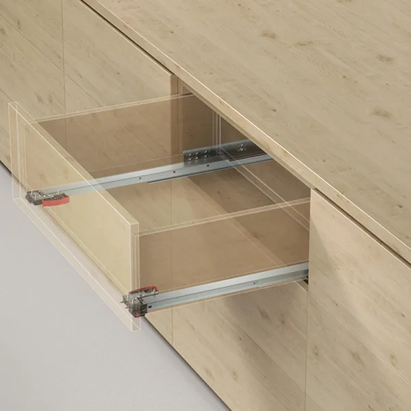 Synchronized Full-extension Undermount Drawer Slide TB19（2D/3D Release Lever）