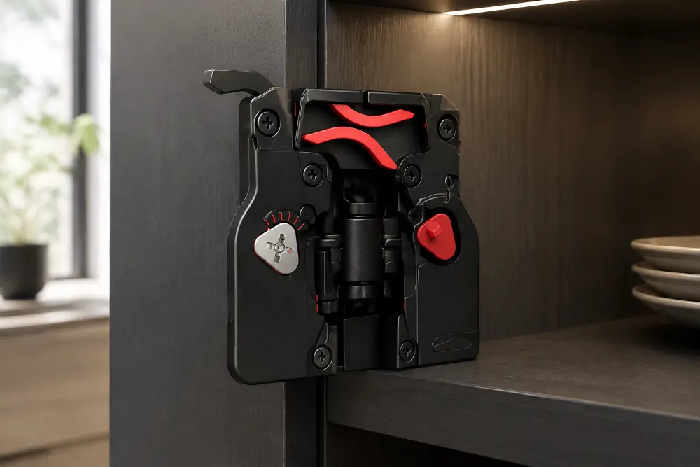 Exploded view of internal mechanism